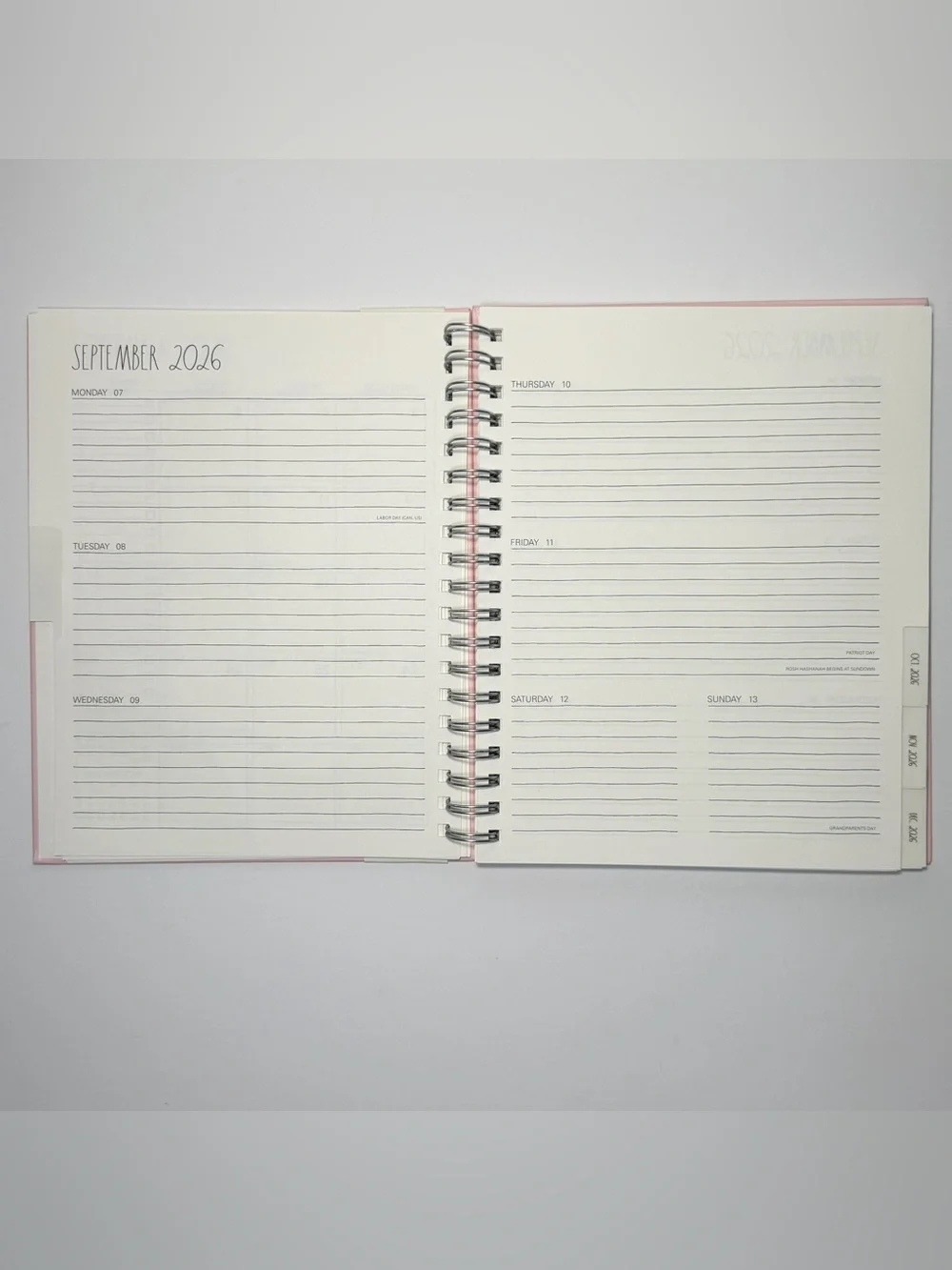 Rae Dunn 2026-2027 Large Size 17-month Planner MAKE IT HAPPEN (White/Pink)